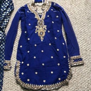 Beautiful royal blue indian patiala suit